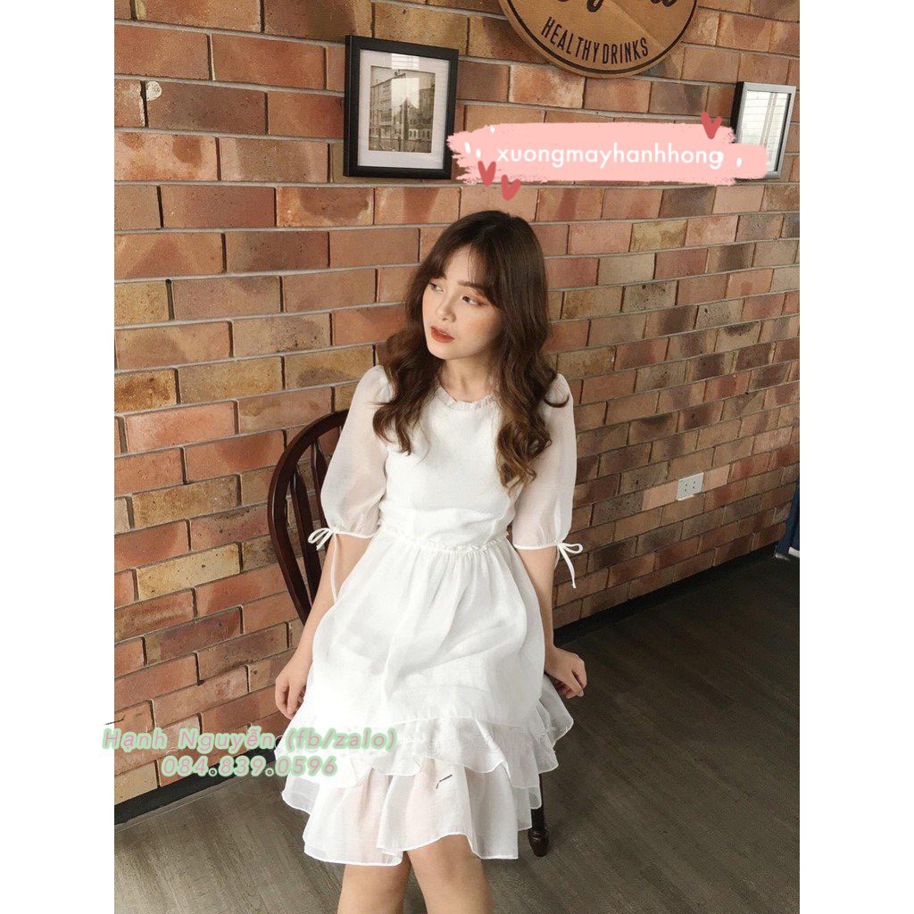 [Video+Ảnh thật] Váy thiết kế dự tiệc, dạ hội kỷ yếu prom, đầm trắng công chúa trễ vai - Xưởng May Hạnh Hồng | BigBuy360 - bigbuy360.vn