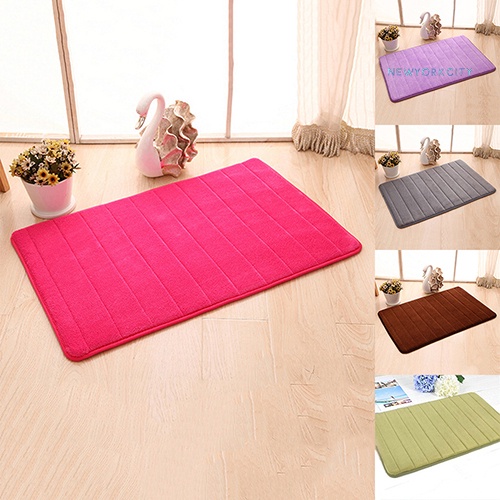 Thảm Lót Sàn Mềm Mại Chống Trượt Họa Tiết Kẻ Sọc Thời Trang