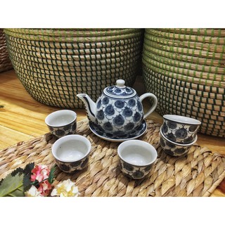 Bộ ấm trà gốm Bát Tràng