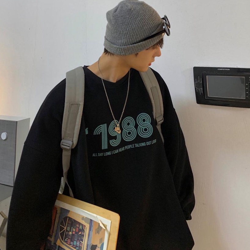 Áo Sweater , áo 1988 form rộng,thụng uniex phong cách Ulzzang | BigBuy360 - bigbuy360.vn