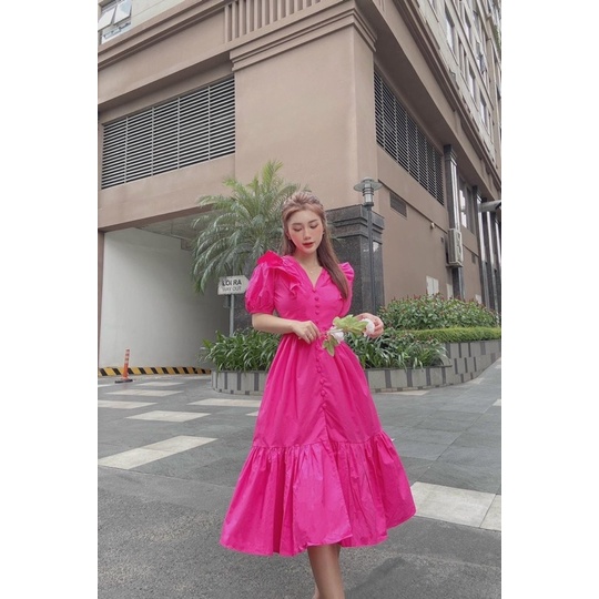 Đầm Bigsize Babydoll Cổ Bèo (Bigsize 55kg Đến 100kg (M/L/XL/XXL)