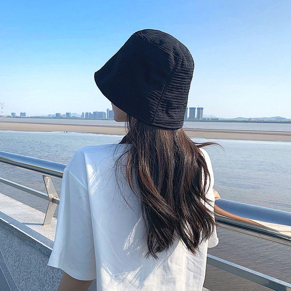 Nón Bucket Màu Sắc Đơn Giản Phong Cách Hàn Quốc