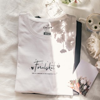 Áo thun in trắng đen cotton 🍄Forelsket 🍄