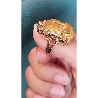 NHẪN TỲ HƯU PHONG THỦY RUBY VÀNG