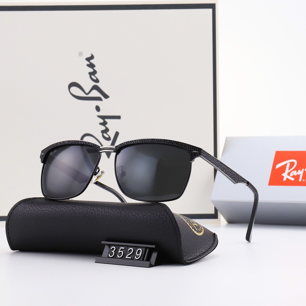 (COD Available) Ray-Ban_ Kính râm Clubmaster 2021 Châu Âu và Mỹ Người hâm mộ Kính râm dành cho nam và nữ Đi du lịch Kỳ nghỉ Bảo vệ tia cực tím Kính râm đi biển