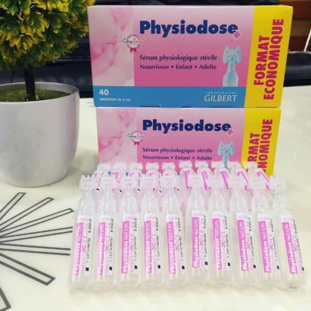  Nước Muối Sinh Lý Physiodose Pháp 40 ống - Muối Hồng