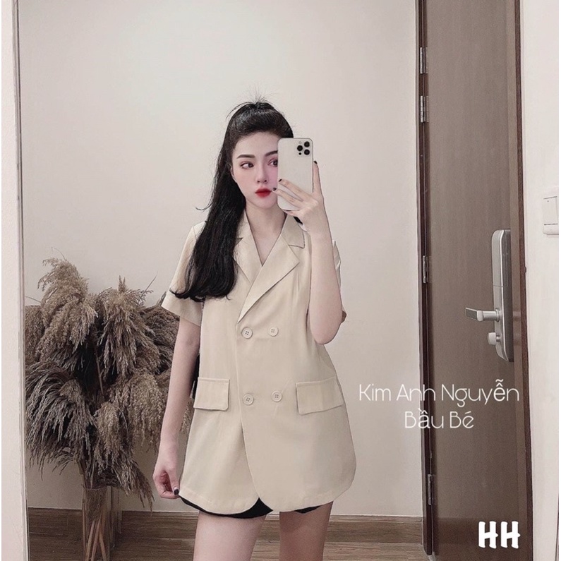Áo Blazer - Vest Trơn Ulzzang Tay Lỡ 1 Lớp Hàng Đẹp