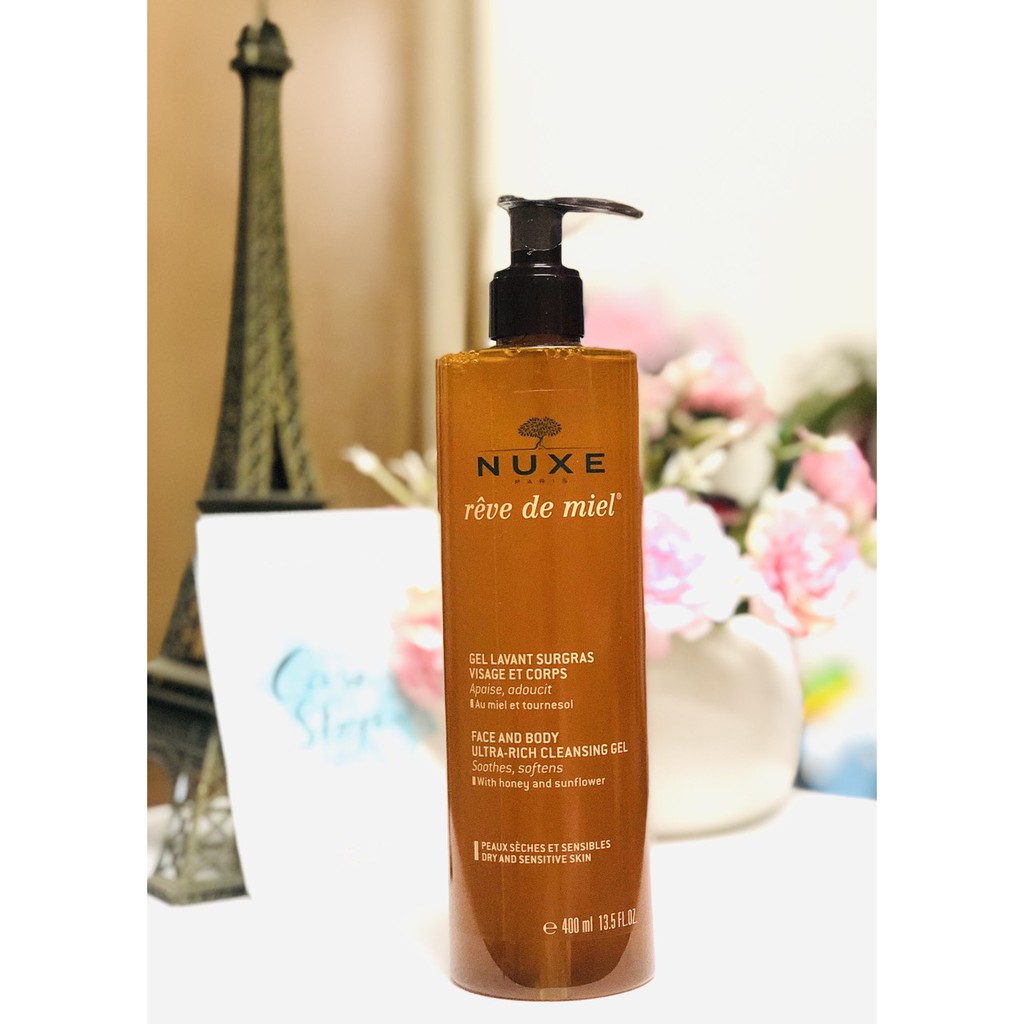 Sữa rửa mặt mật ong NUXE Reve de miel Gel Lavant Surgras 400ml