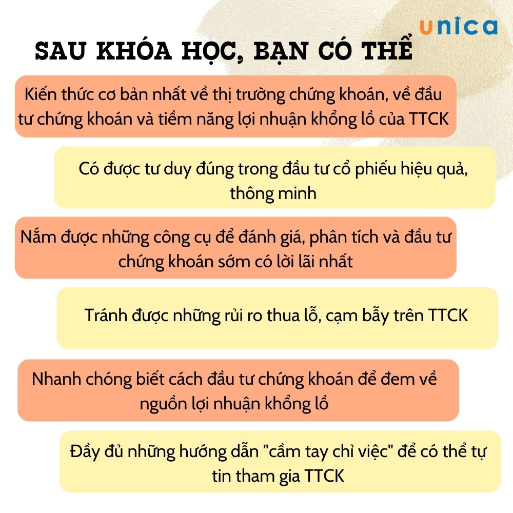 Khóa học nhập môn chứng khoán , GV Đặng Trọng Khang UNICA