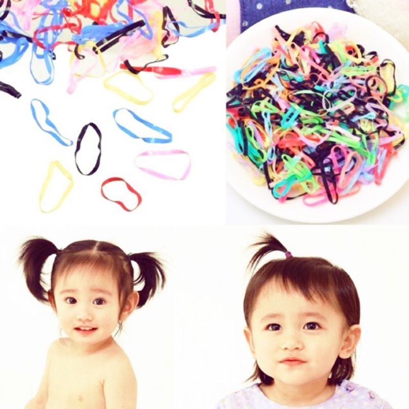Deal 1k- 50 sợi thun cột tóc cho bé yêu 🥰