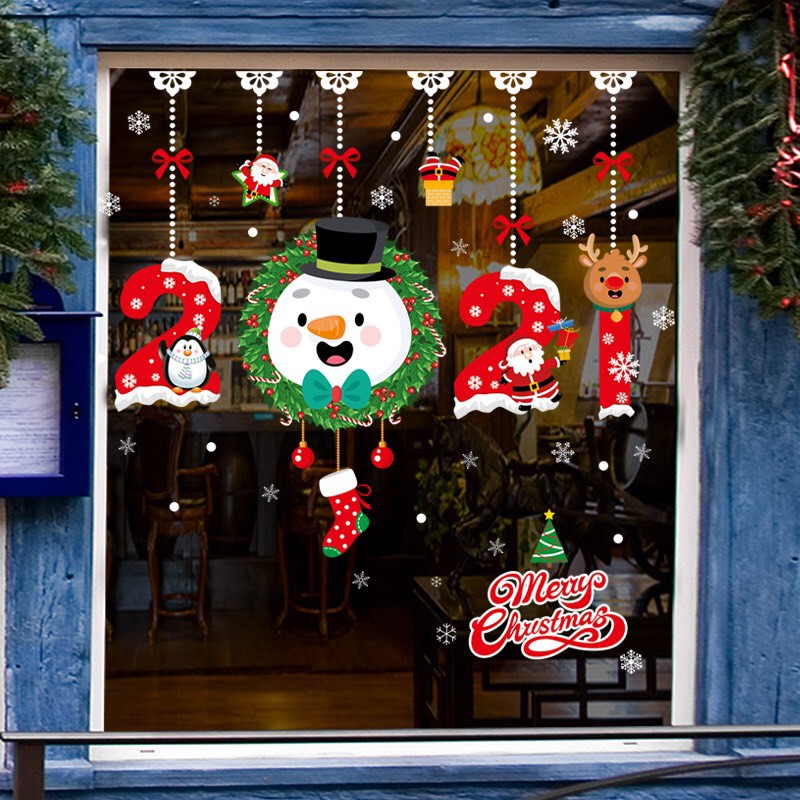 Decal dán tường Noel - Mẫu 2021 giáng sinh 01