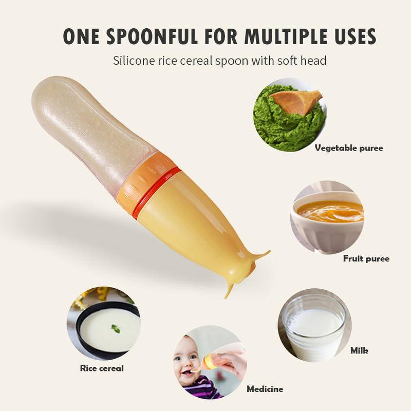 Muỗng Thìa Nhỏ Ăn Dặm Silicon Siêu Mềm Cho Bé / Thìa cháo cho bé 4-12 tháng/ bình sữa silicone / BPA free