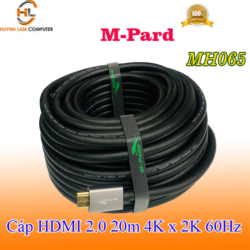 Cáp HDMI 20m 2.0 M-Pard MH065 hỗ trợ 4Kx2K 60Hz-Hãng phân phối