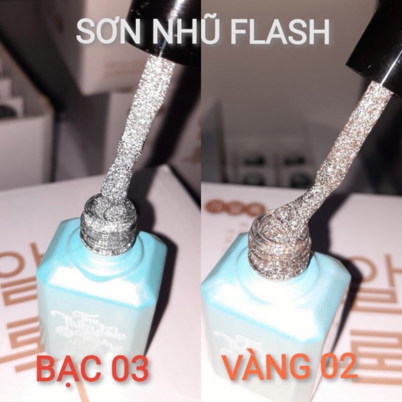 nhũ flash bạc- vàng