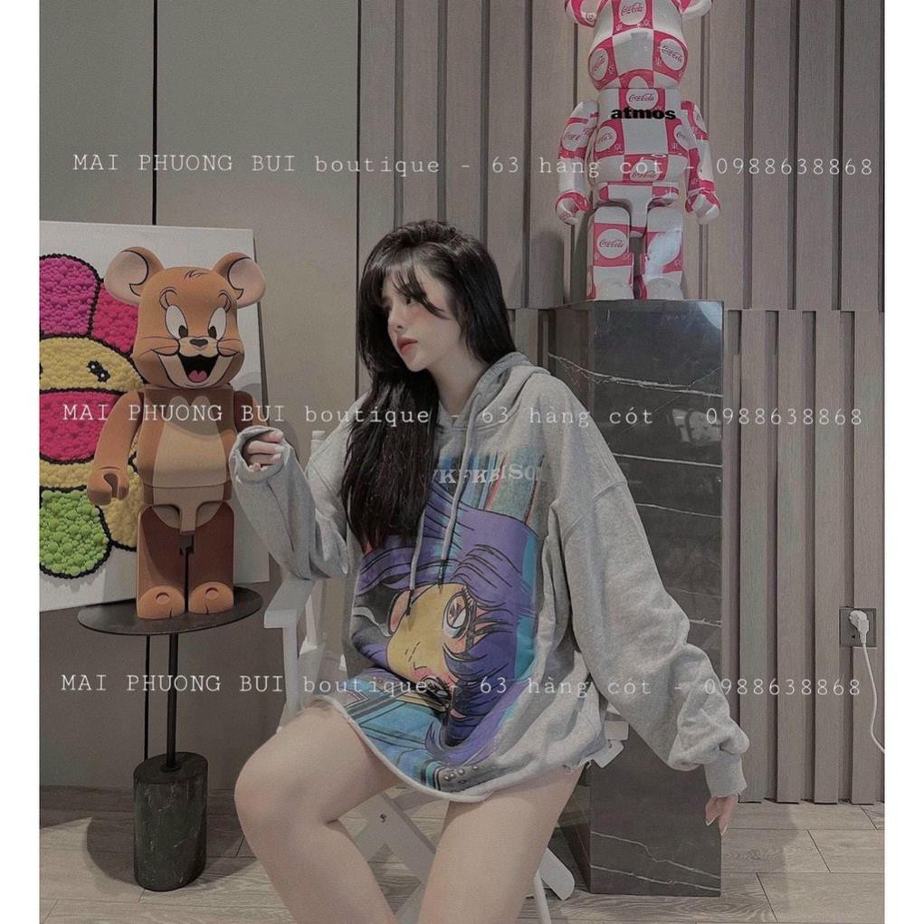 Áo hoodie nữ form rộng, áo hoodie nữ có mũ siêu dễ thương chất nỉ dày dặn dễ mix đồ siêu cá tính Tây Thi Shop | BigBuy360 - bigbuy360.vn