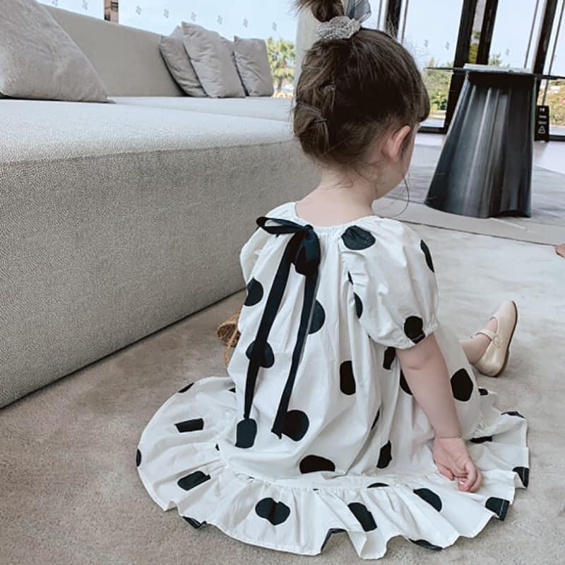 VÁY BABY DOLL CHẤM BI BÉ GÁI