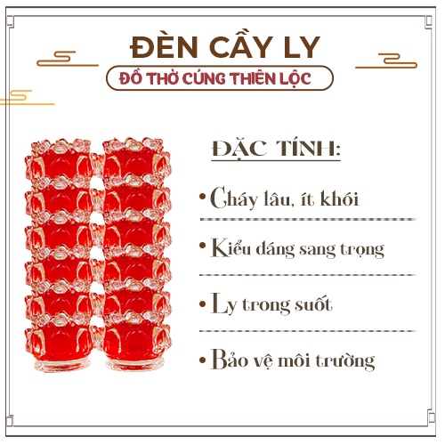 Đèn Cầy Ly Cúng Sen Nhỏ Cao 6cm Cháy Liên Tục 10 Tiếng Đồ Thờ Cúng Thiên Lộc - Hộp 12 Ly