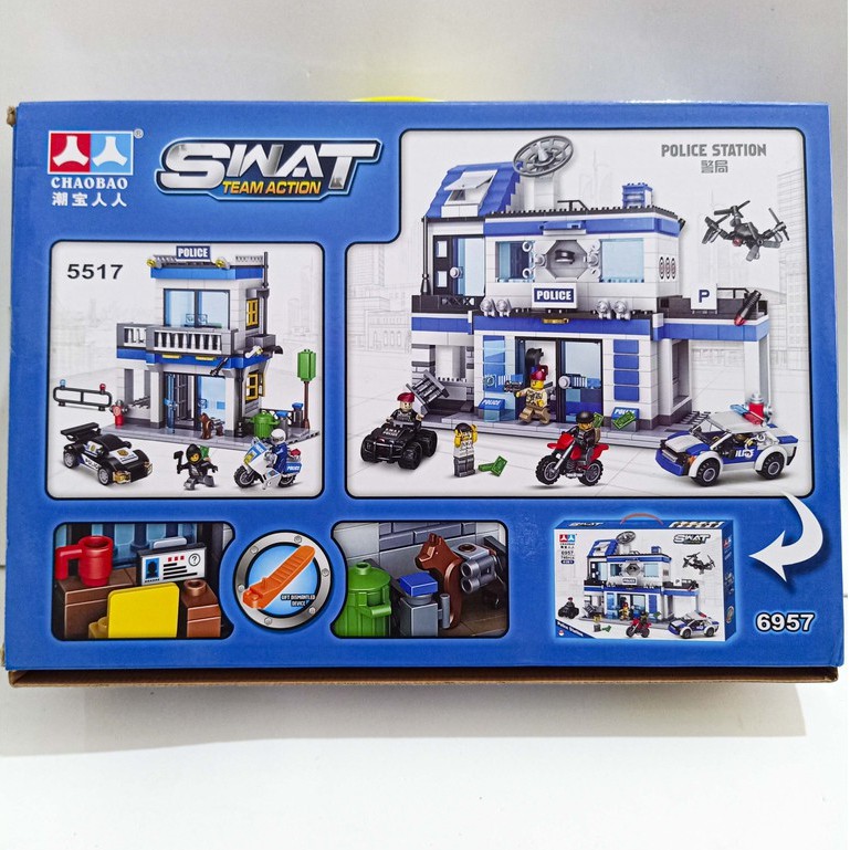 LEGO City Police Xếp Hình Sở Cảnh Sát SWAT POLICE tên cướp và trụ sở thành phố cảnh sát