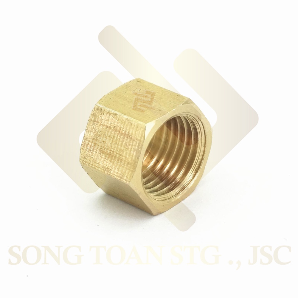 [BỊT REN TRONG] Nút đầu bịt ren trong ngặn chặn dòng chảy &amp; khí nén ren BSP - Bằng đồng (Brass pipe plug cap female)