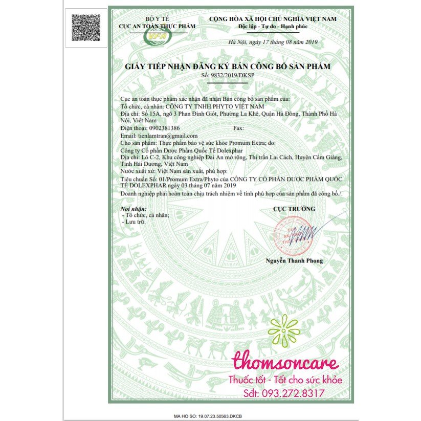 Vitamin tổng hợp cho bà bầu Promum Extra bổ sung DHA, omega, canxi acid folic và sắt hộp 30 viên