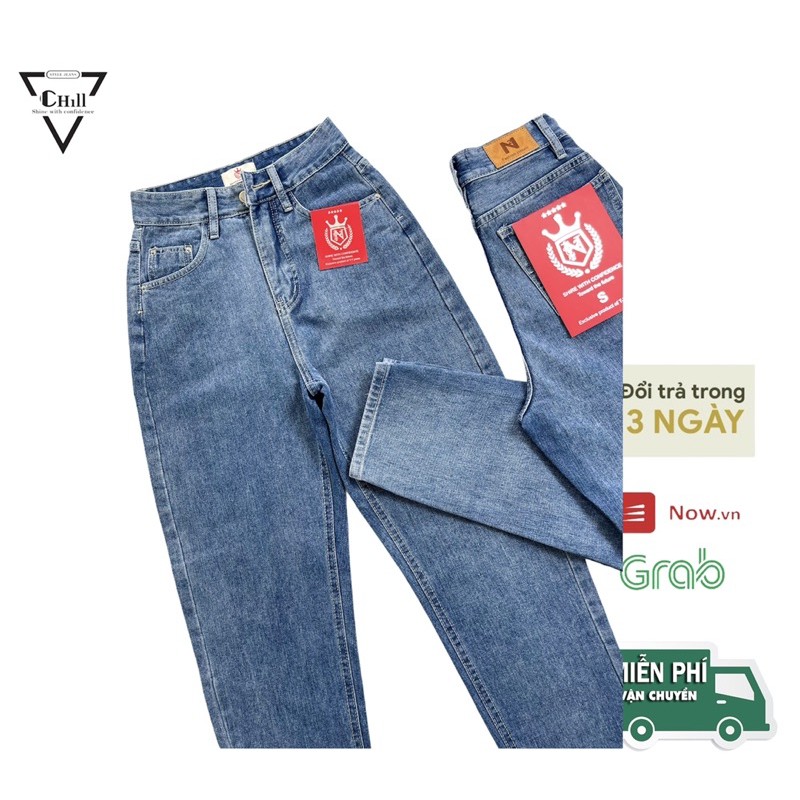 HÀNG CAO CẤP -Quần Jeans Baggy boy friend nữ cá tính STYLE JEANS N2-64 màu xanh đậm dễ mix áo.