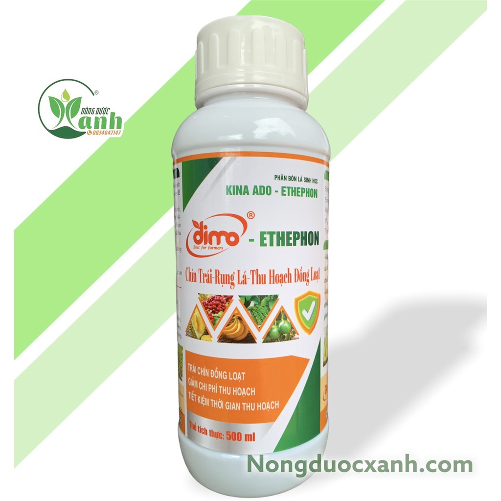 Phân sinh học DIMO ETHEPHON giúp chín trái đồng loạt và đẹp - Chai 500ml | Nông Dược Xanh
