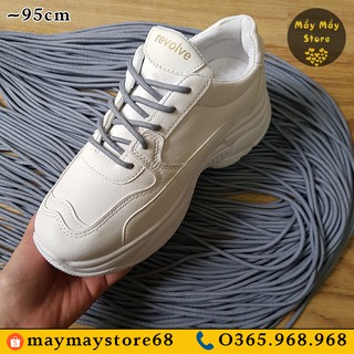 Dây giày tròn xám ~95cm