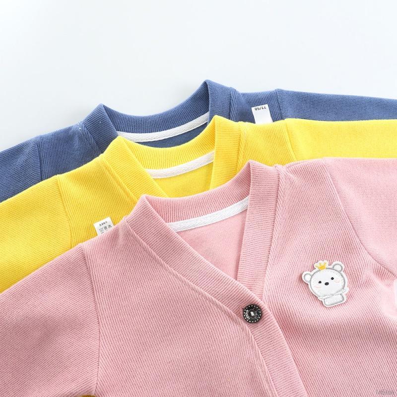 Áo Khoác Cardigan Dệt Kim In Họa Tiết Hoạt Hình Thời Trang Mùa Thu Cho Bé