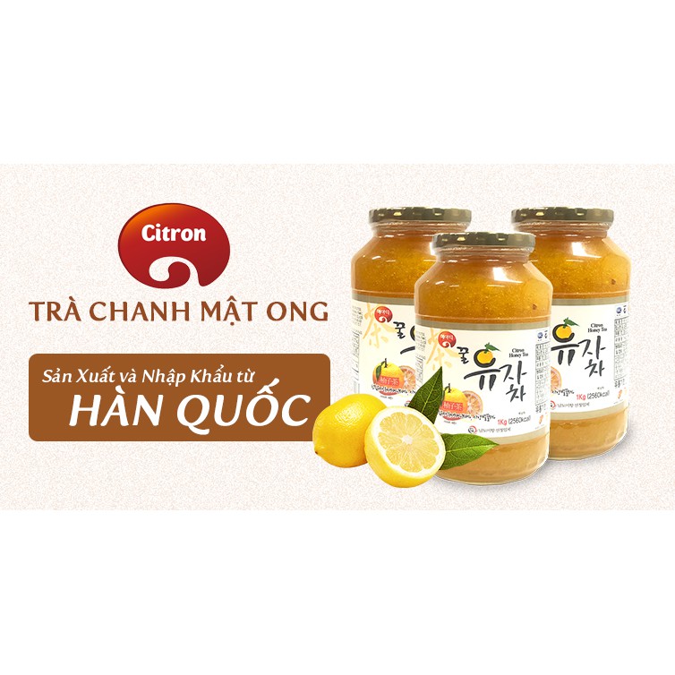 01 hủ trà chanh mật ong CITRON HONEY TEA Hàn Quốc (1 Kg/ hũ)