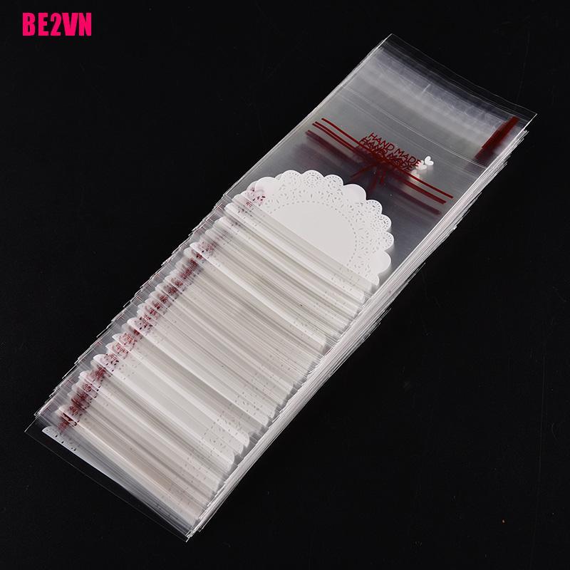 Set 100 Túi Bóng Kính Viền Ren Đựng Bánh Kẹo 2vn