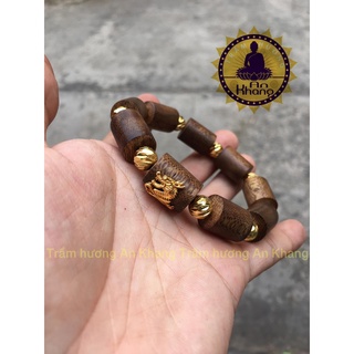 Vòng tay trầm tốc mix rồng