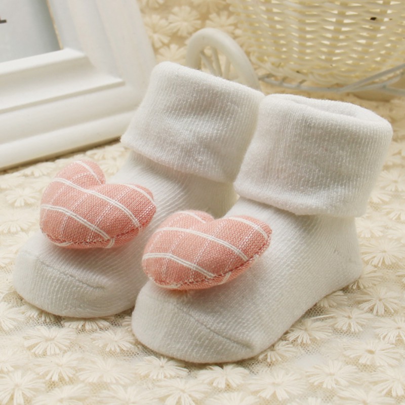 Vớ cotton giữ ấm phối họa tiết nổi độc đáo đáng yêu cho bé