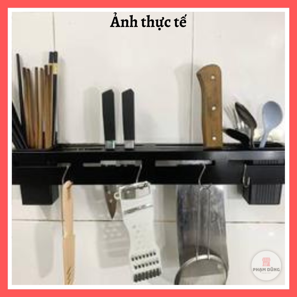 Kệ dao kéo muỗng đũa treo tường đa năng không cần khoan tường