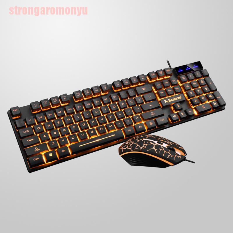 Bộ Bàn Phím Và Chuột Chơi Game Km320 104 Phím Có Đèn Nền Rgb