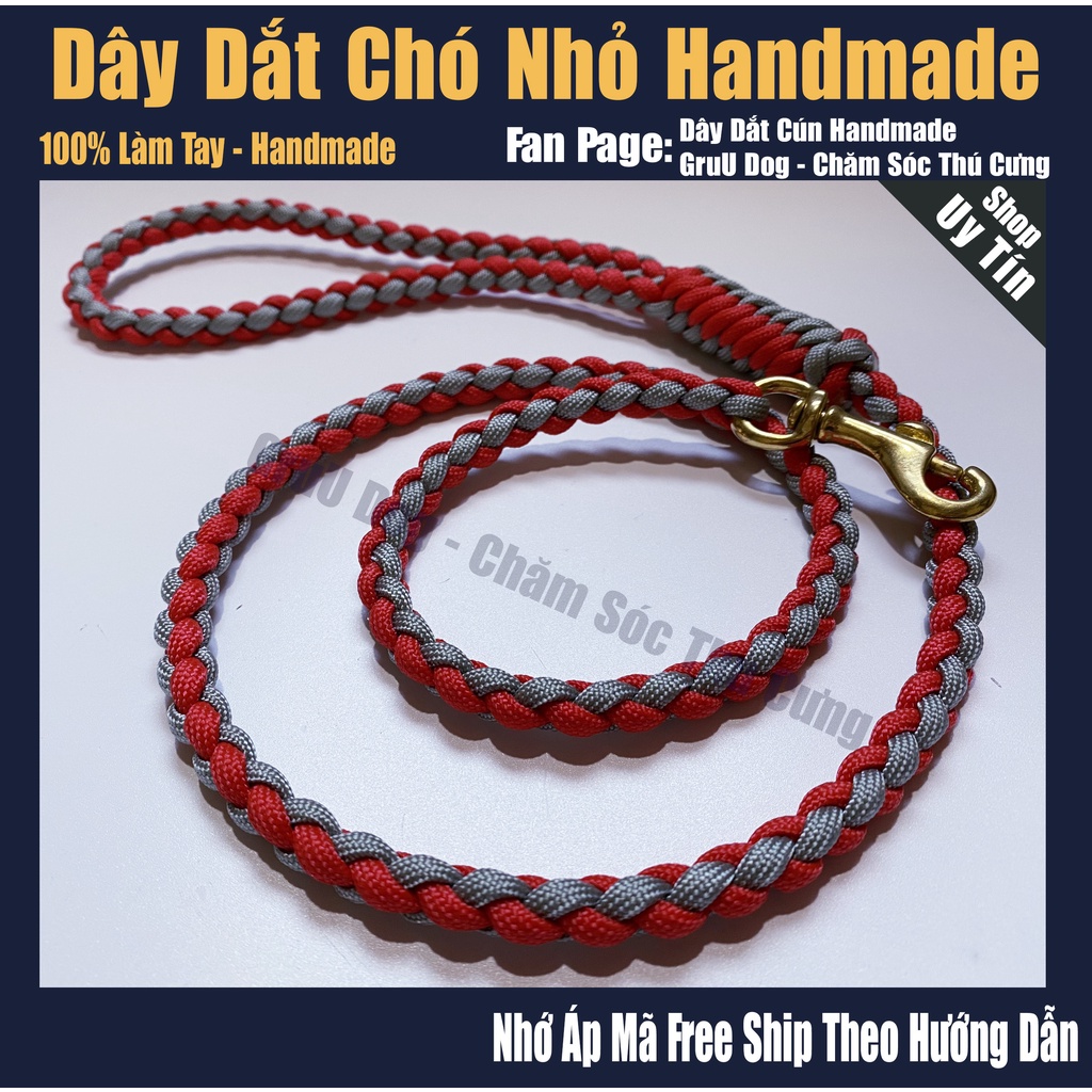 Dây dắt chó nhỏ siêu bền handmade