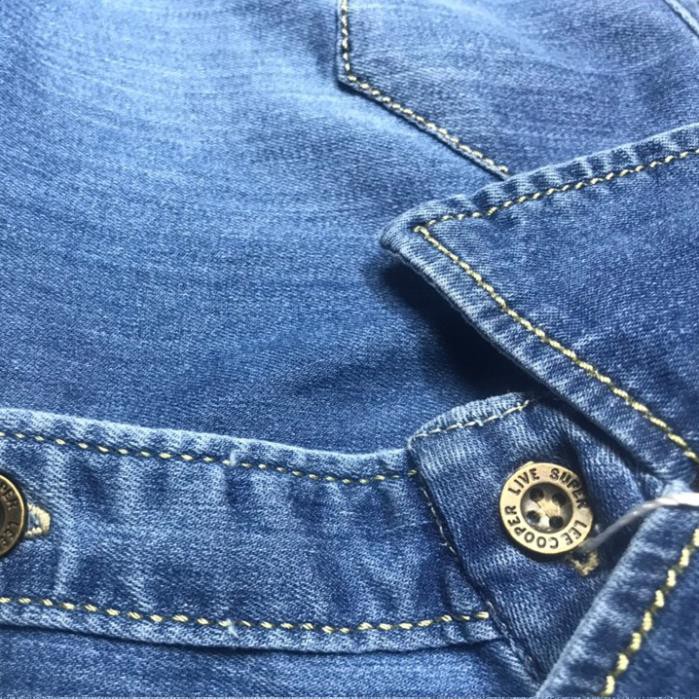 Áo sơ mi nam denim vải jean dày mềm loại áo sơ mi jean form rộng thoải mái