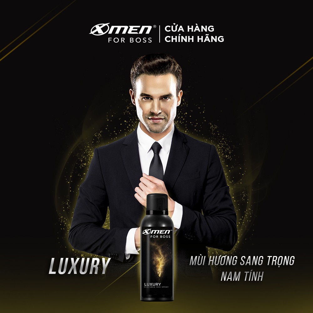 Xịt khử mùi X-Men For Boss Luxury 150ml - Mùi hương sang trọng tinh tế - Chính Hãng Giá Tốt