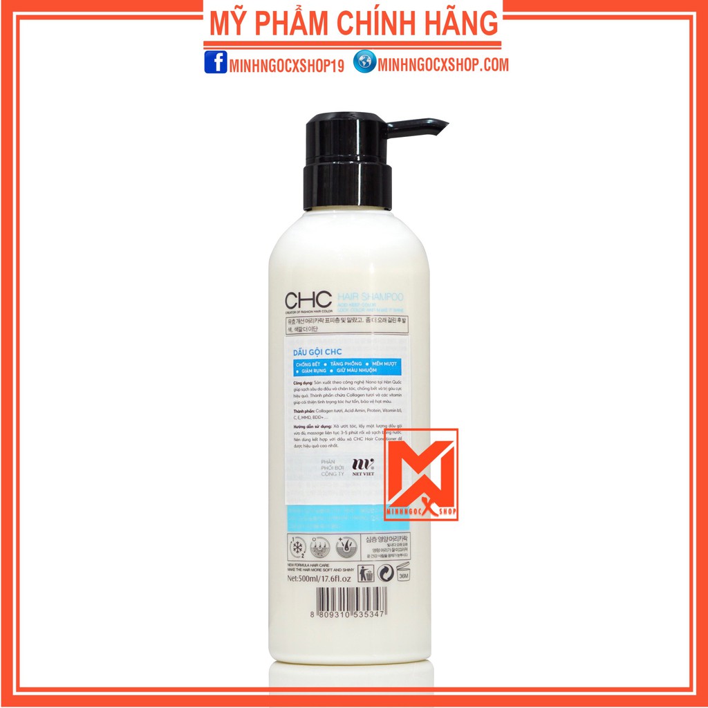 Dầu gội CHC GOCOLOR hàn quốc 500ml phục hồi,giữ màu,giảm rụng,kích mọc tóc