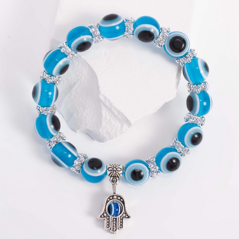 Vòng đeo tay RINHOO chuỗi hạt đá mắt quỷ đem lại may mắn thời trang dành cho cả nam và nữ