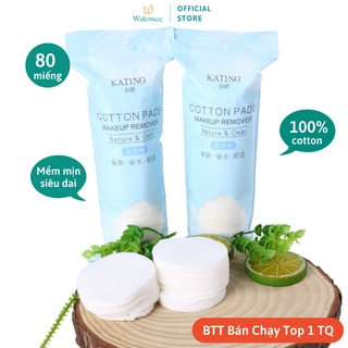 Bông Tẩy Trang Nội Địa Trung 80 Miếng, Mềm Mại, Miếng Dày, Không Vụn Bông Giá Rẻ