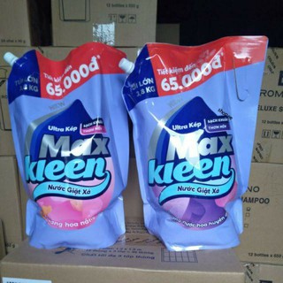 Nước giặt xả Maxkleen Hương nước hoa huyền diệu ,túi 3,8kg tiết kiệm hơn.