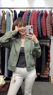 Áo bomber nữ