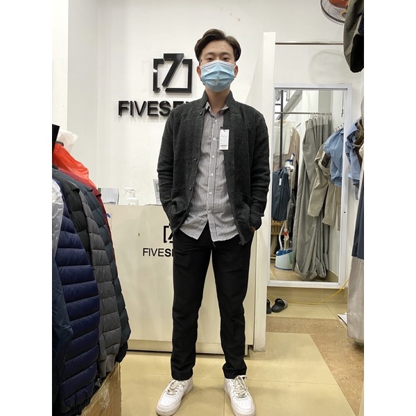 Áo cardigan dành cho nam Cremiux có séc kéo khóa thanh lịch cho thu đông