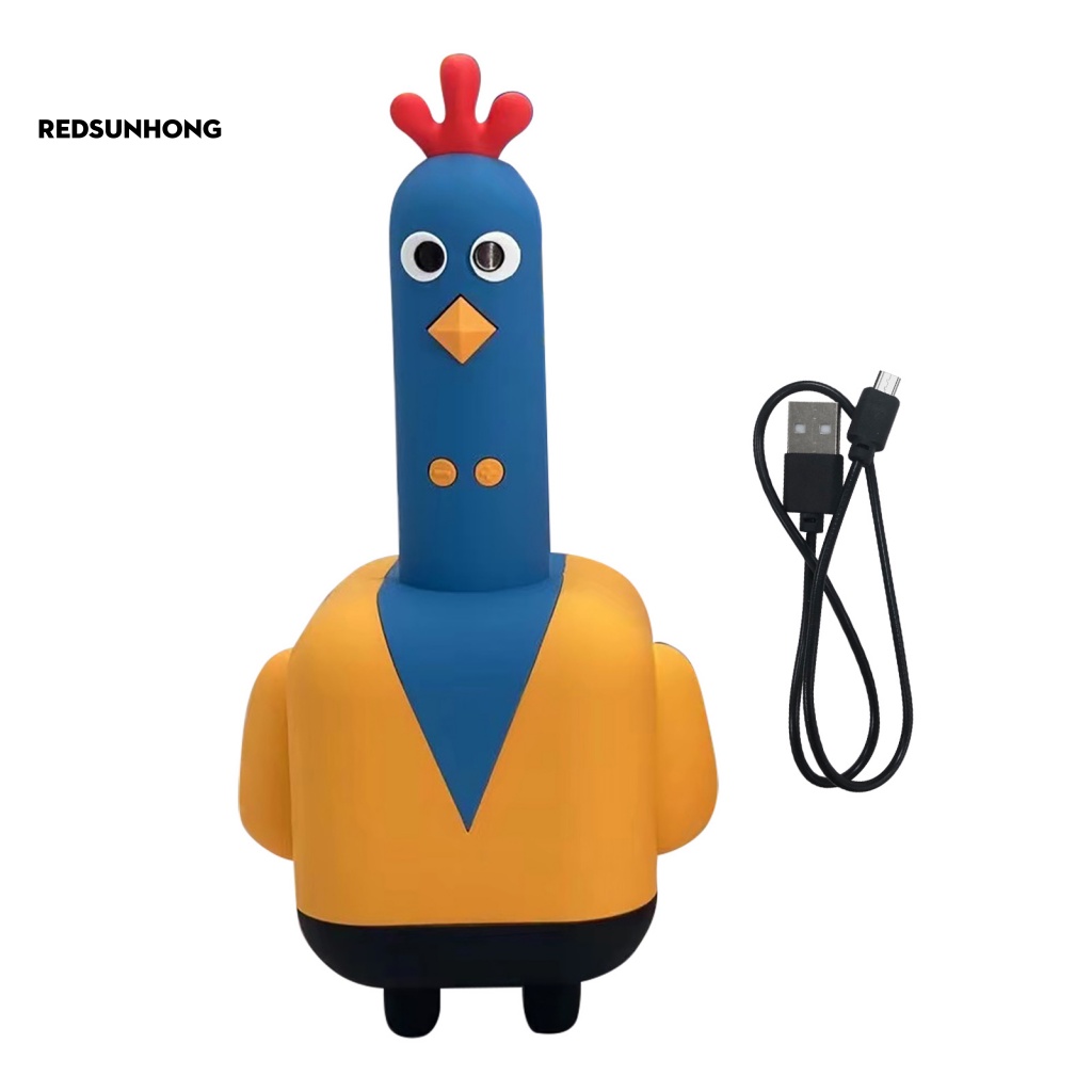 Hộp Nhạc Bluetooth 5.0 Hình Chú Gà Hoạt Hình Dễ Thương Có Đèn Ngủ Tiện Dụng