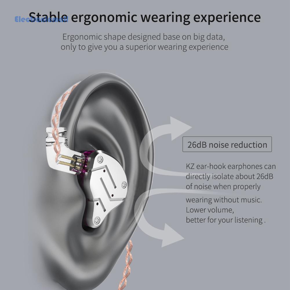 ElectronicMall01 KZ ZSN In Ear Earbuds 1DD 1BA Hybrid Driver Unit 3.5mm Wired Headphones
