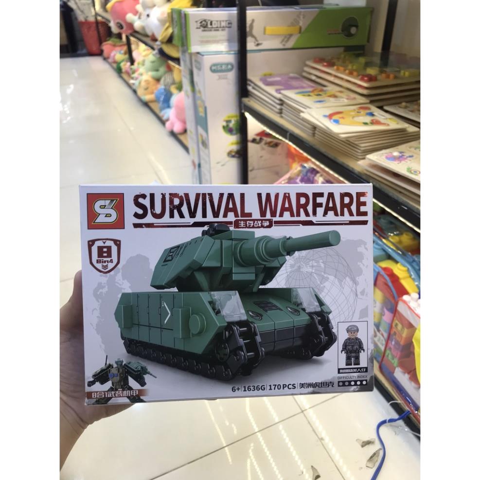 Đồ Chơi Xếp Hình Quân Sự Xe Tăng - Nhiều Mẫu