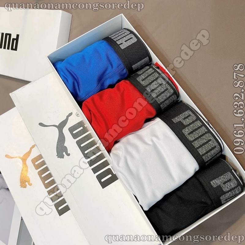 [hộp 5 quần sịp PM } sịp đùi nam thun lanh. đùi nam boxer. co giãn thoáng khí, không nhăn, không xù,