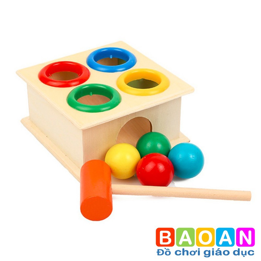 Đập bóng gỗ cho bé - Đồ chơi an toàn