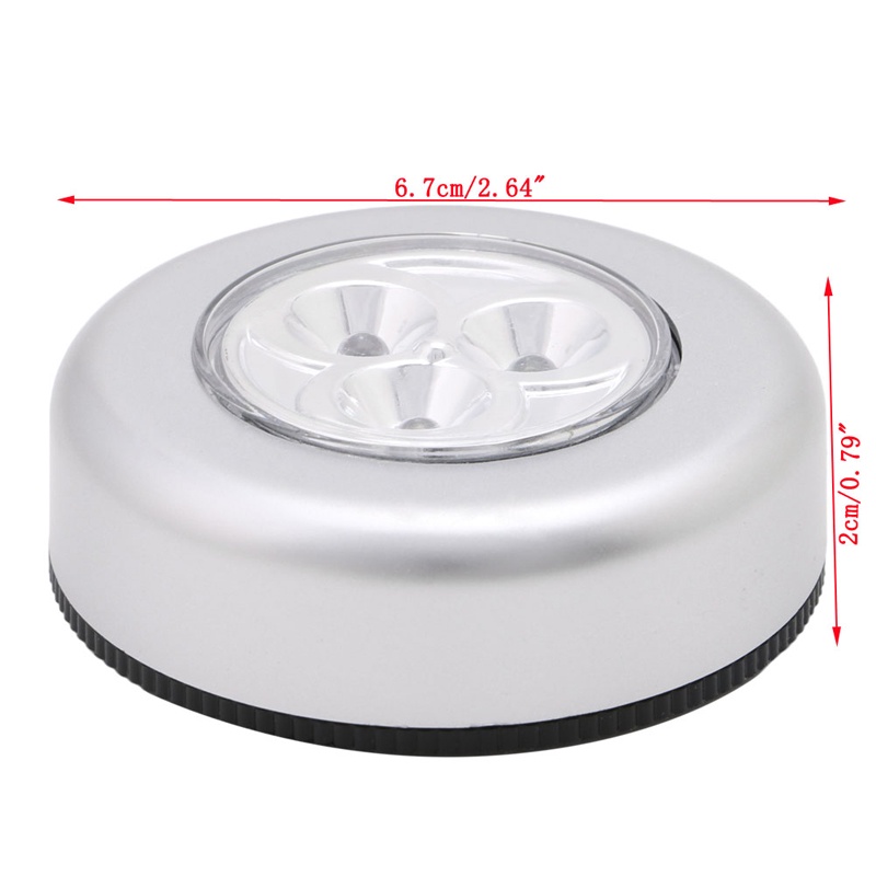 Đèn Led 3 Bóng Cảm Ứng Gắn Tường / Xe Hơi / Cắm Trại Sử Dụng Pin
