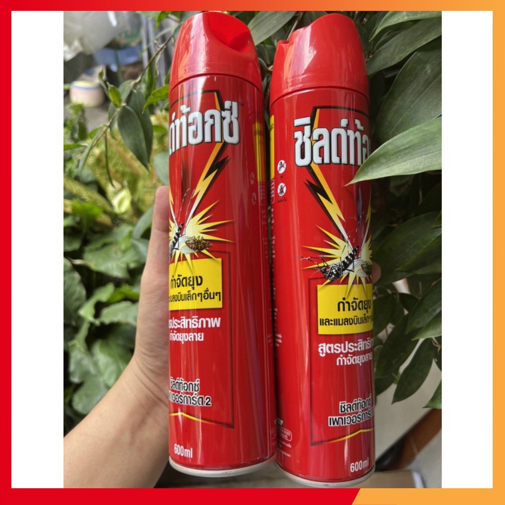 [Chính Hãng] Bình Xịt Muỗi, Gián, Côn Trùng Shieldtox 600ml Thái